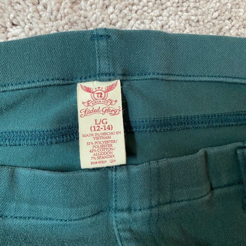 Faded Glory Women's Dark Green Leggings - Picture 3 of 5